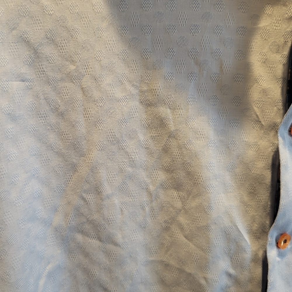 Au Noir Men’s Light Blue Long Sleeve Button Up Flip Cuff Shirt Size 5 (XL) - Picture 3 of 11